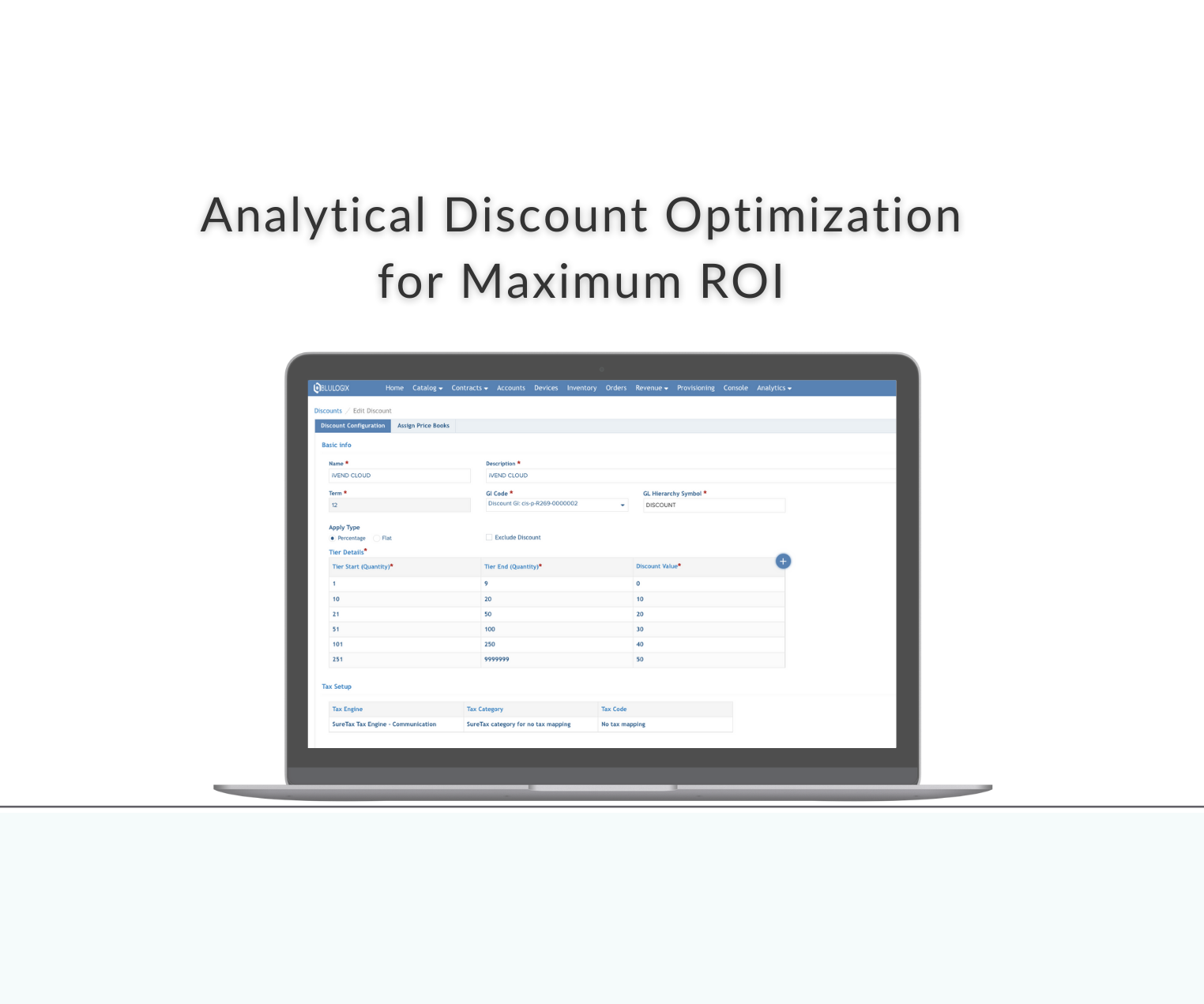 Analytical Discount Optimization