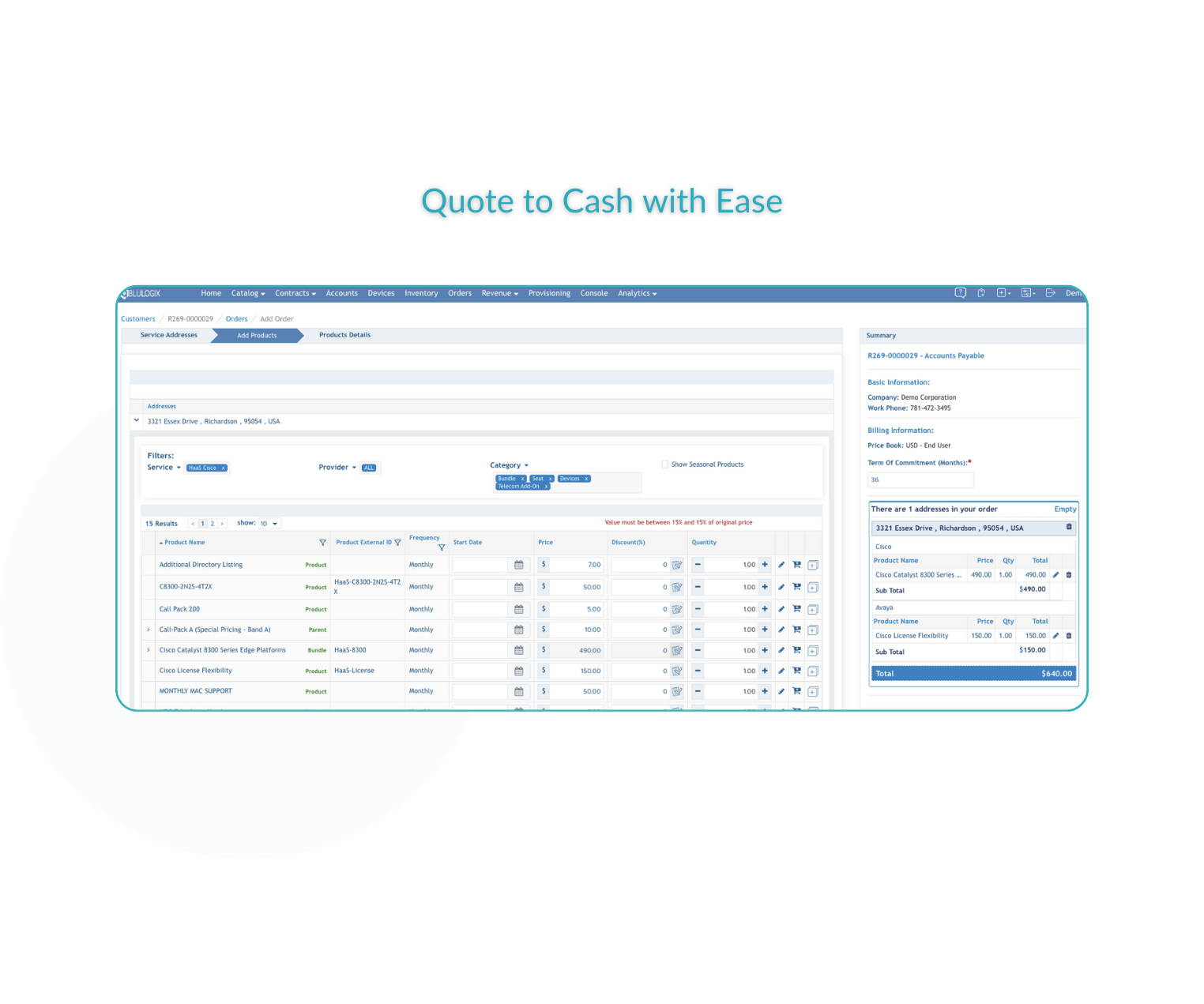 From Quote to Cash with Ease