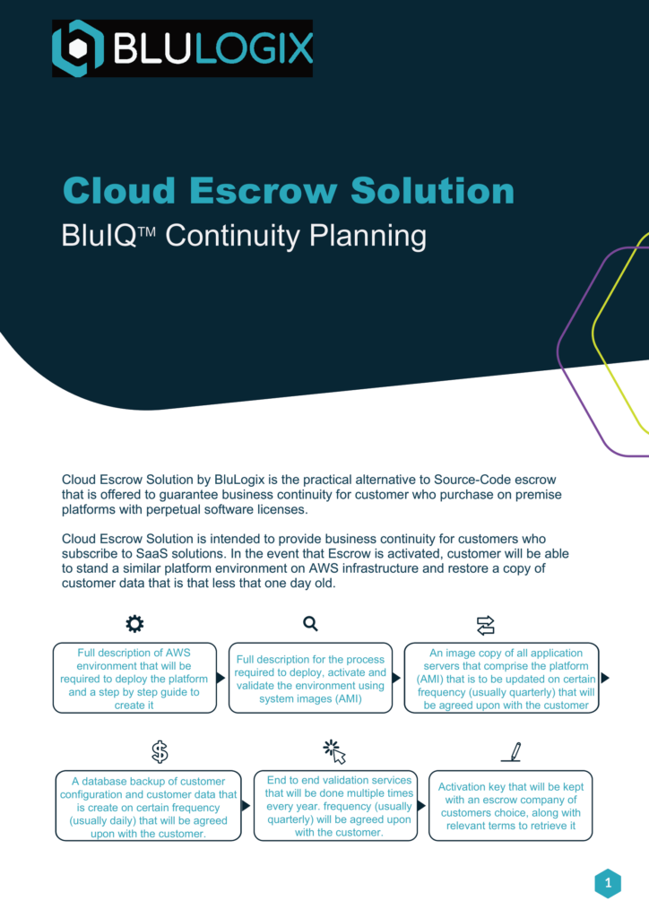 BluLogix Cloud Escrow v2 1